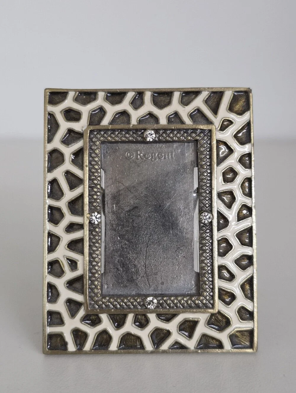 Two’s Company Giraffe Jeweled Rhinestone Mini Photo Frame